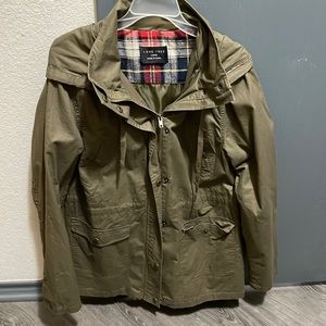 Olive green trench jacket
